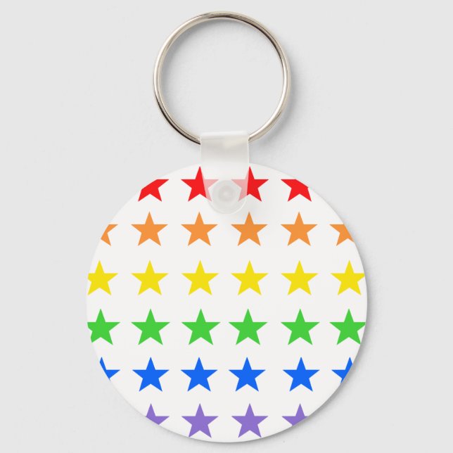 Rainbow stars   keychain (Front)