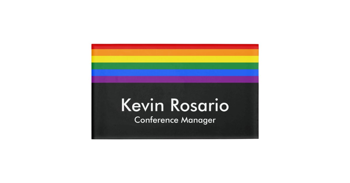 Rainbow Stars Lgbt Colors Your Ideas Name Tag Zazzle Com