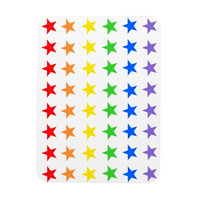 Rainbow stars  magnet (Vertical)