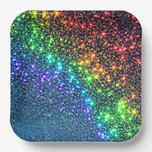 Rainbow Stars Party Paper Napkins Plates