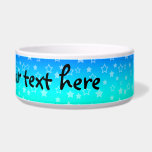 Rainbow stars pattern bowl<br><div class="desc">Personalize your custom dog bowl</div>