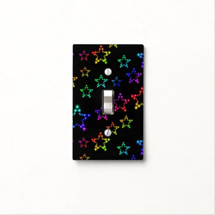 Rainbow Stars Pattern Light Switch Cover