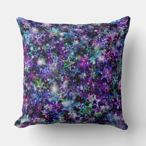 rainbow stars pillow