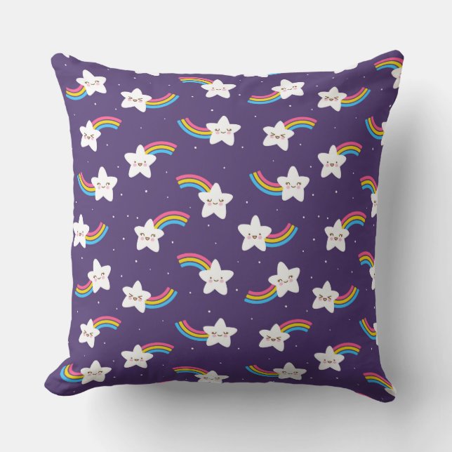 Rainbow Stars Pillow (Front)