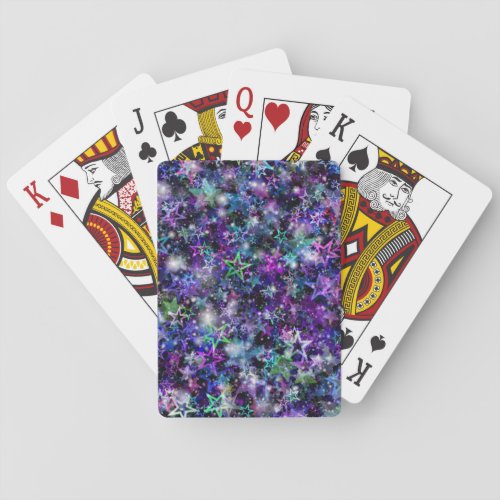 rainbow stars playing cards