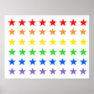 Rainbow stars poster