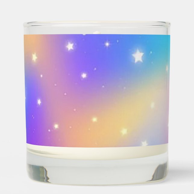 Rainbow Stars Scented Candle (Front)