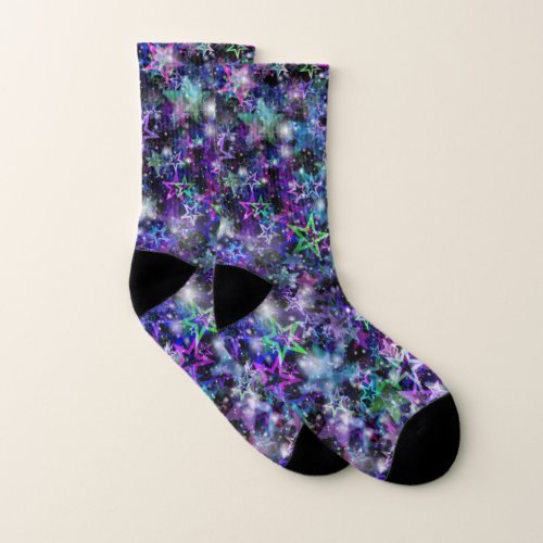 rainbow stars socks