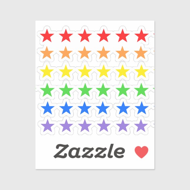 Rainbow stars  sticker (Sheet)