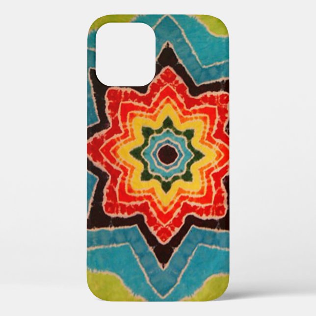 Rainbow Stars Tie Dye PhatDyes Case-Mate iPhone Case (Back)