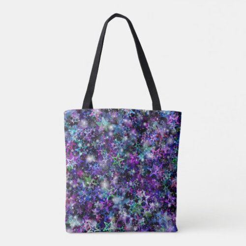 rainbow stars tote bag