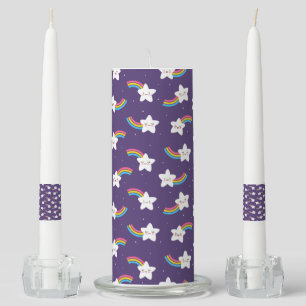 Rainbow Stars Unity Candle Set