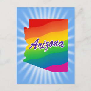 Rainbow State of Arizona Postcard