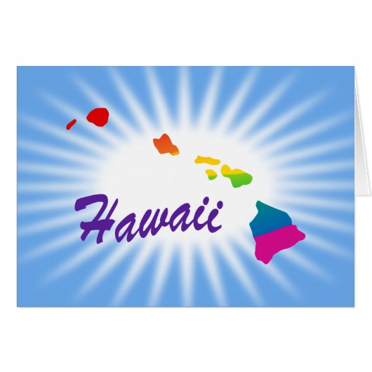 Rainbow State Of Hawaii Cards (Front Horizontal)