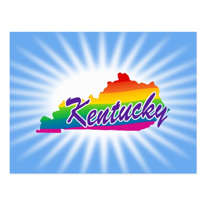 Rainbow State Of Kentucky Postcard
