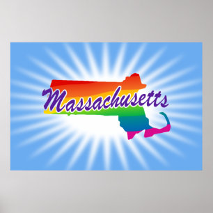 Rainbow State Of Massachusetts Poster