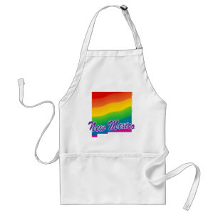 Rainbow State Of New Mexico Adult Apron