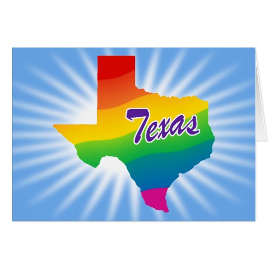 Rainbow State Of Texas Cards (Front Horizontal)