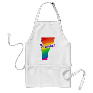 Rainbow State Of Vermont Adult Apron
