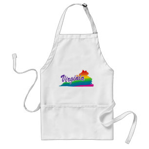 Rainbow State Of Virginia Adult Apron