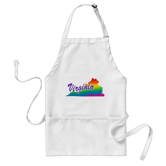 Rainbow State Of Virginia Adult Apron (Front)