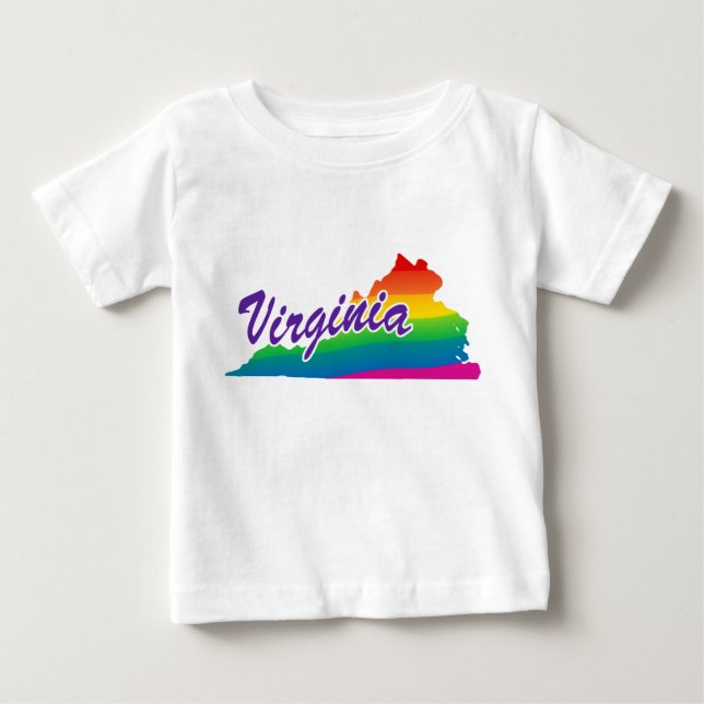 Rainbow State Of Virginia Baby T-Shirt (Front)