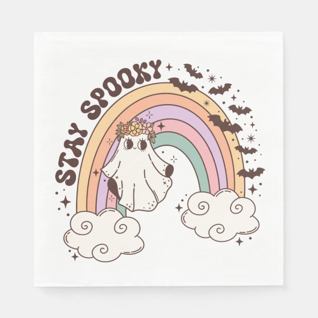 Rainbow Stay Spooky Napkins (Front)
