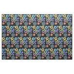 Rainbow steampunk metal gears art fabric