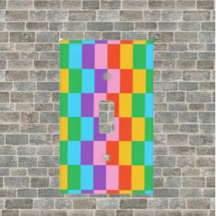 Rainbow Steps Blocks Colorful Light Switch Cover