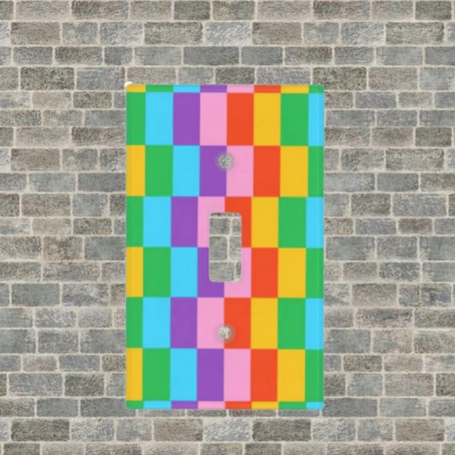 Rainbow Steps Blocks Colorful Light Switch Cover (Creator Uploaded)