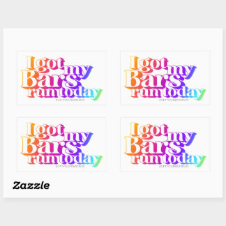 Rainbow Sticker Sheet - I Got My Bars Run