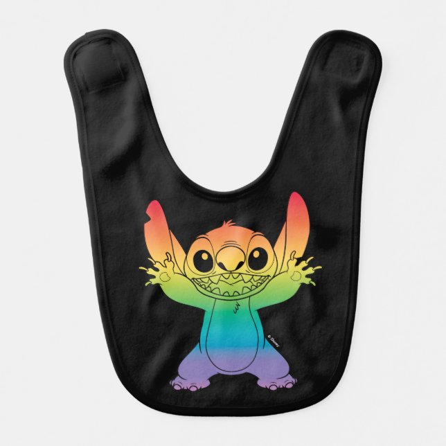 Rainbow Stitch Baby Bib (Front)