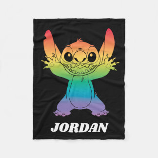 Rainbow Stitch Fleece Blanket