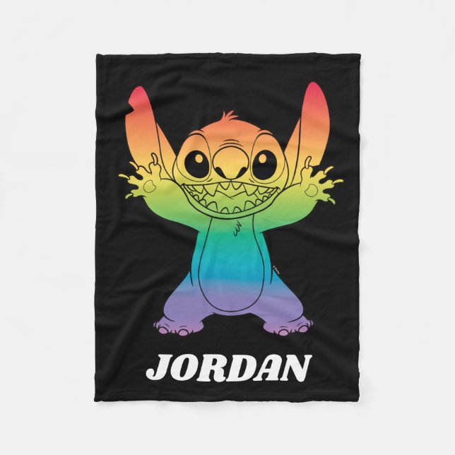 Rainbow Stitch Fleece Blanket (Front)