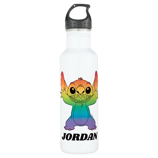 Rainbow Stitch Stainless Steel Water Bottle (Front)