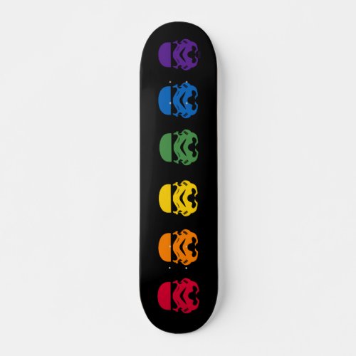 Rainbow Stormtrooper Heads Skateboard