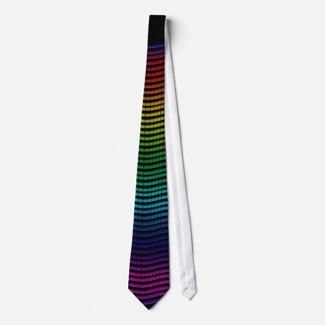 Rainbow Strings and Waves Dress Tie (Front)