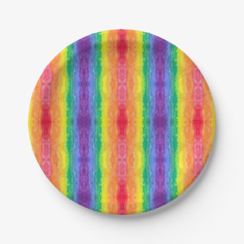 Rainbow Stripe 1 Paper Plates