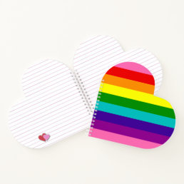 Rainbow Stripe Children&#39;s Heart Notebook
