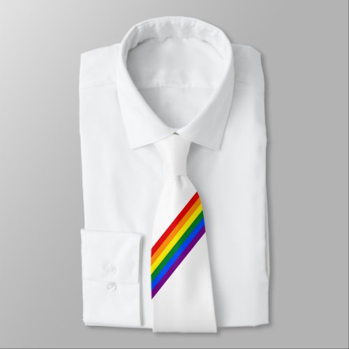 Rainbow Stripe Gay Pride Business Wedding Neck Neck Tie