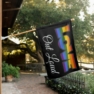 Rainbow Stripe Gay Pride House Flag