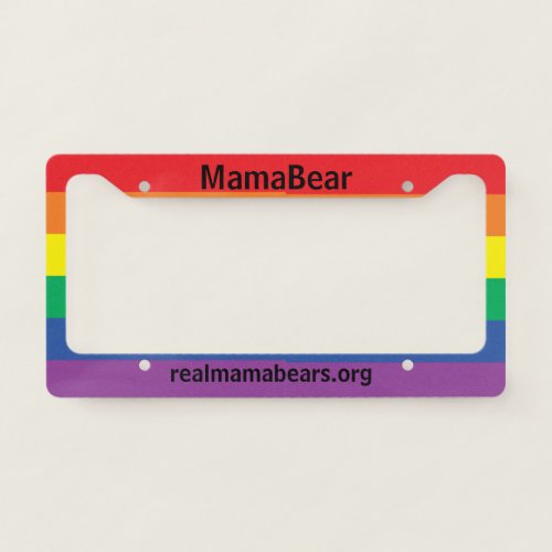 Rainbow Stripe License Plate Frame