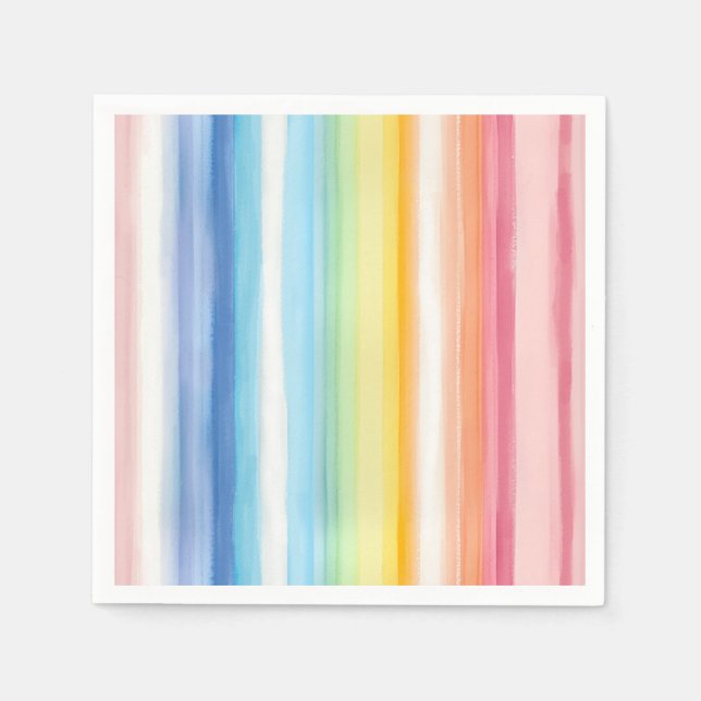 Rainbow stripe napkins (Front)