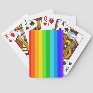 Rainbow Stripe Pattern #2 Poker Cards