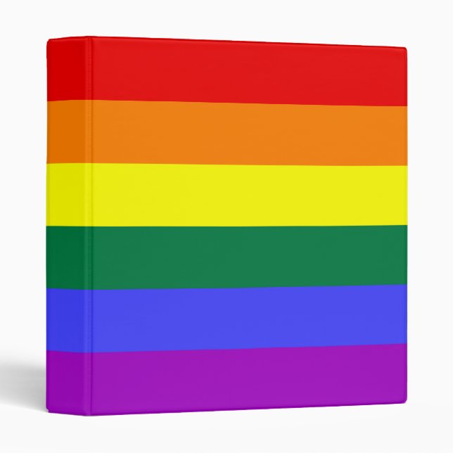 Rainbow Stripe Pattern Binder (Front/Spine)