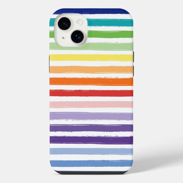 Rainbow Stripe Pattern Iphone Case (Back)