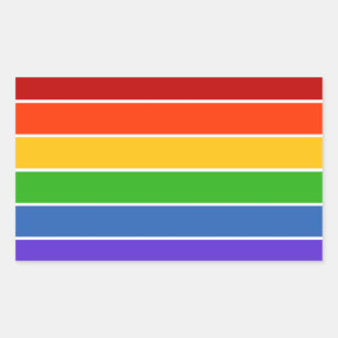 Rainbow Stripe Rectangular Sticker