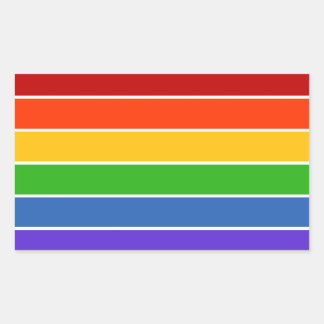 Rainbow Stripe Rectangular Sticker