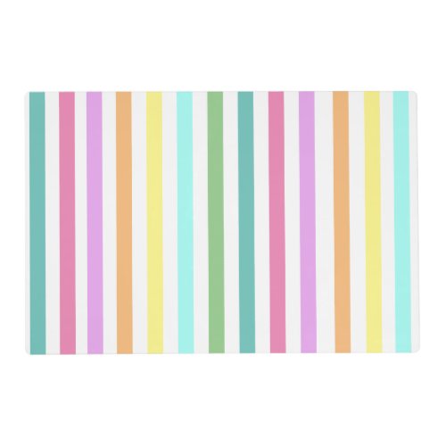 Rainbow Stripe Reusable Placemat