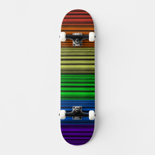 Rainbow Stripe Skateboard Deck (Front)